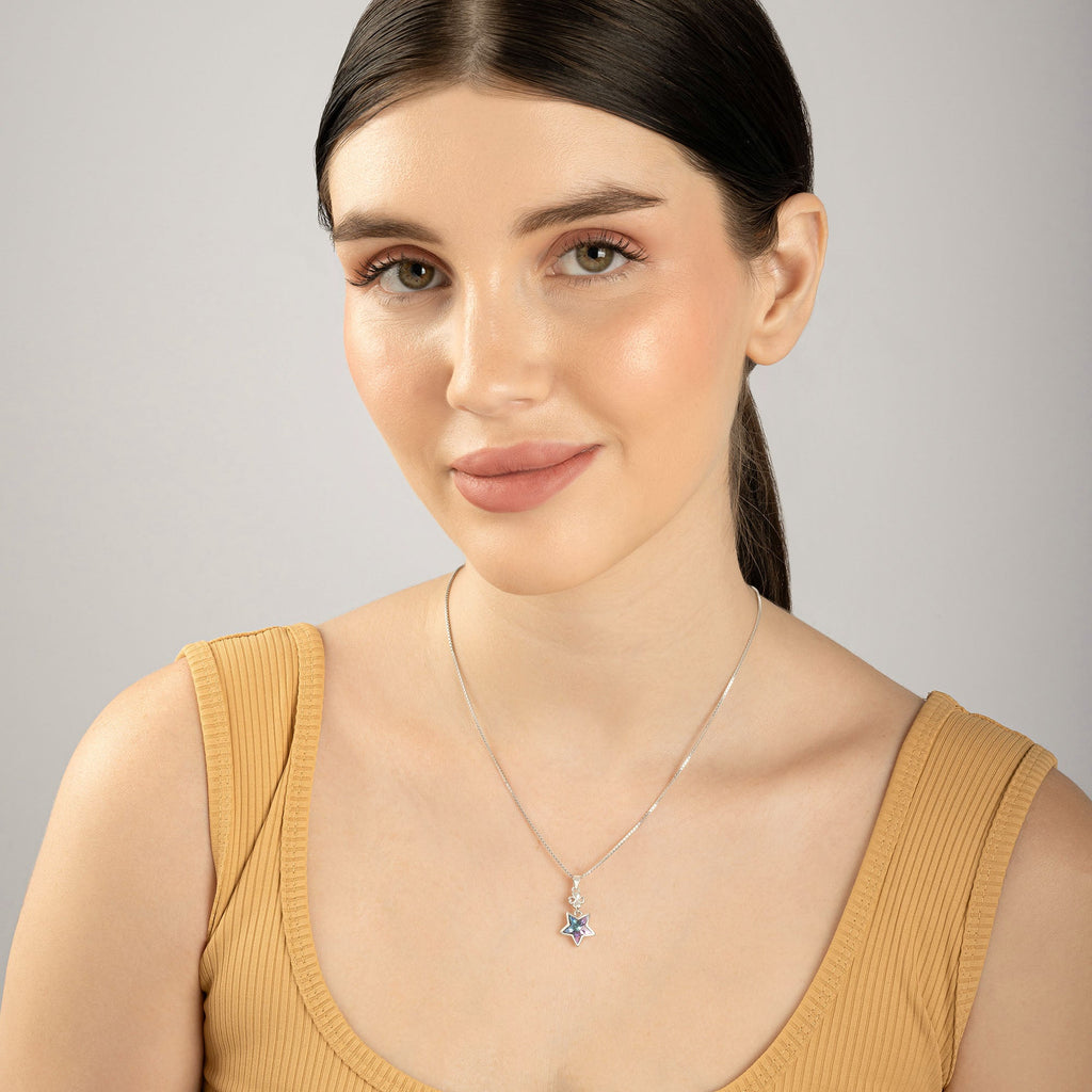 Starred Charm Chain Locket