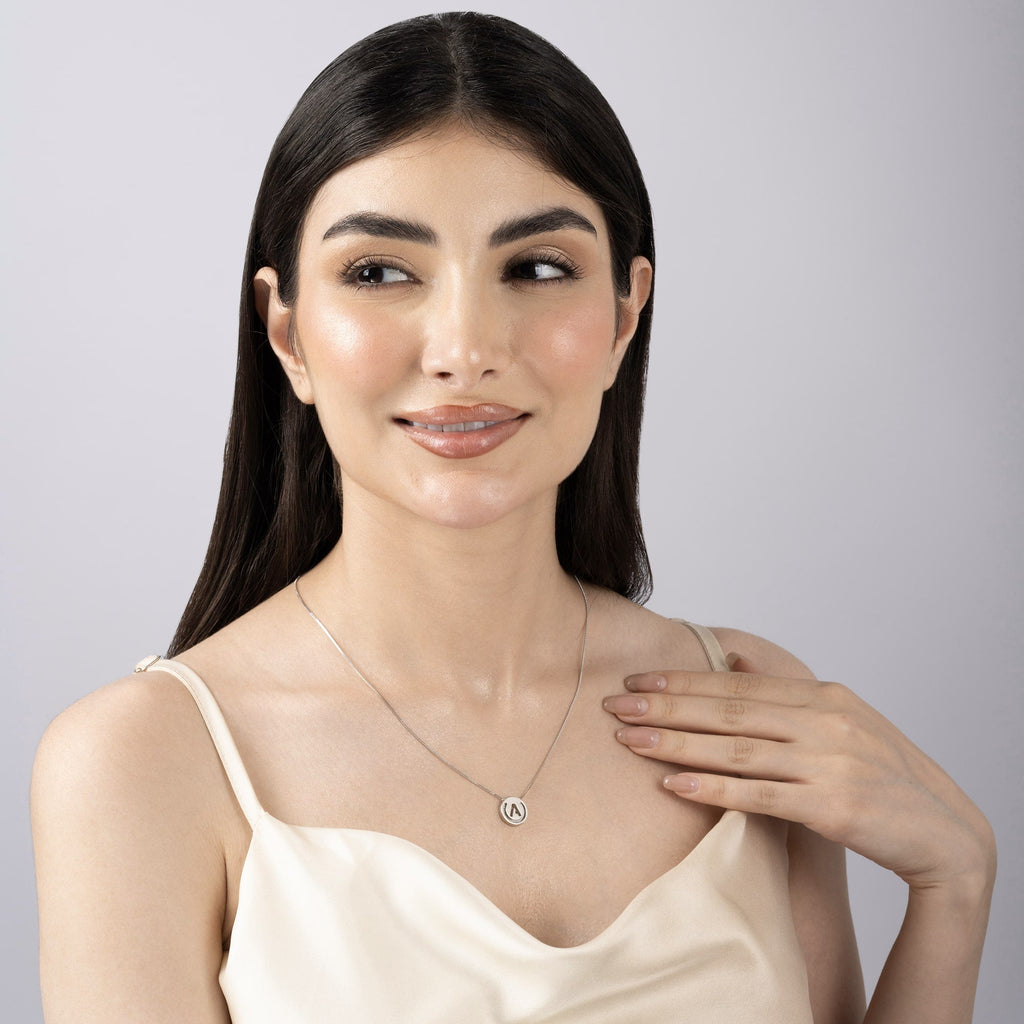 Circular Initial 'A' Necklace