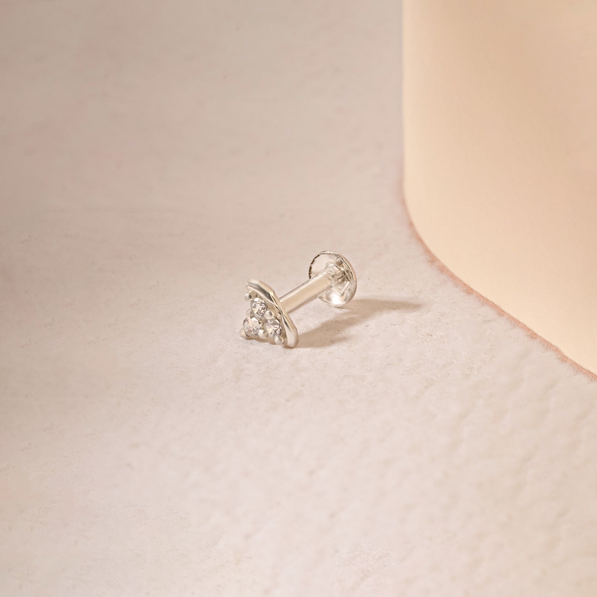 Triangular Silver Nose Pin