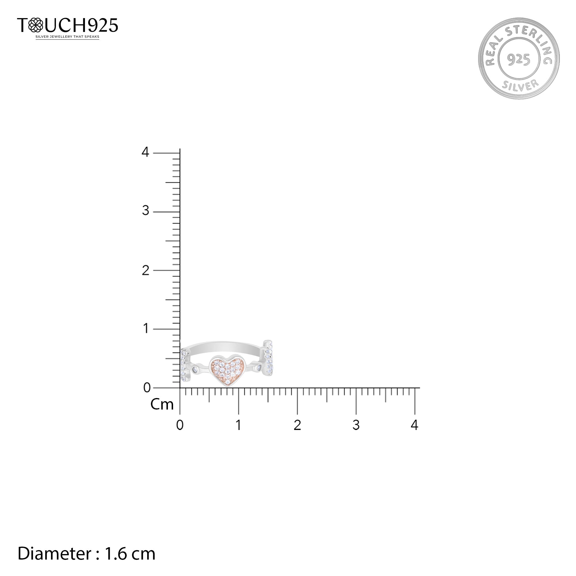 Love Heart-Crafted Silver Ring