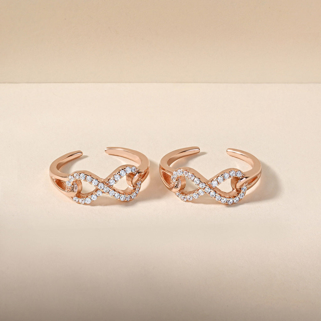 Stone Infinity Toe Ring