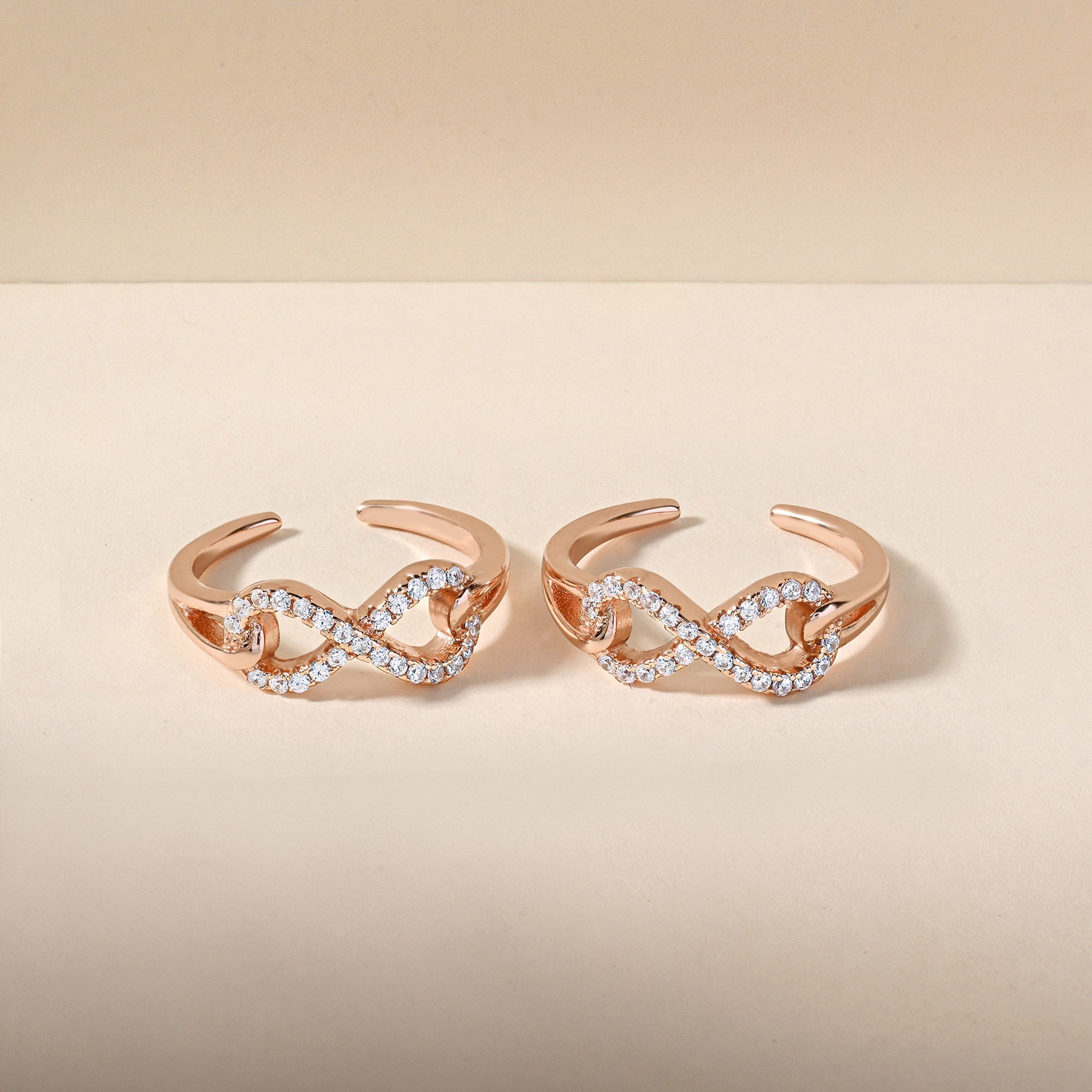 Stone Infinity Toe Ring