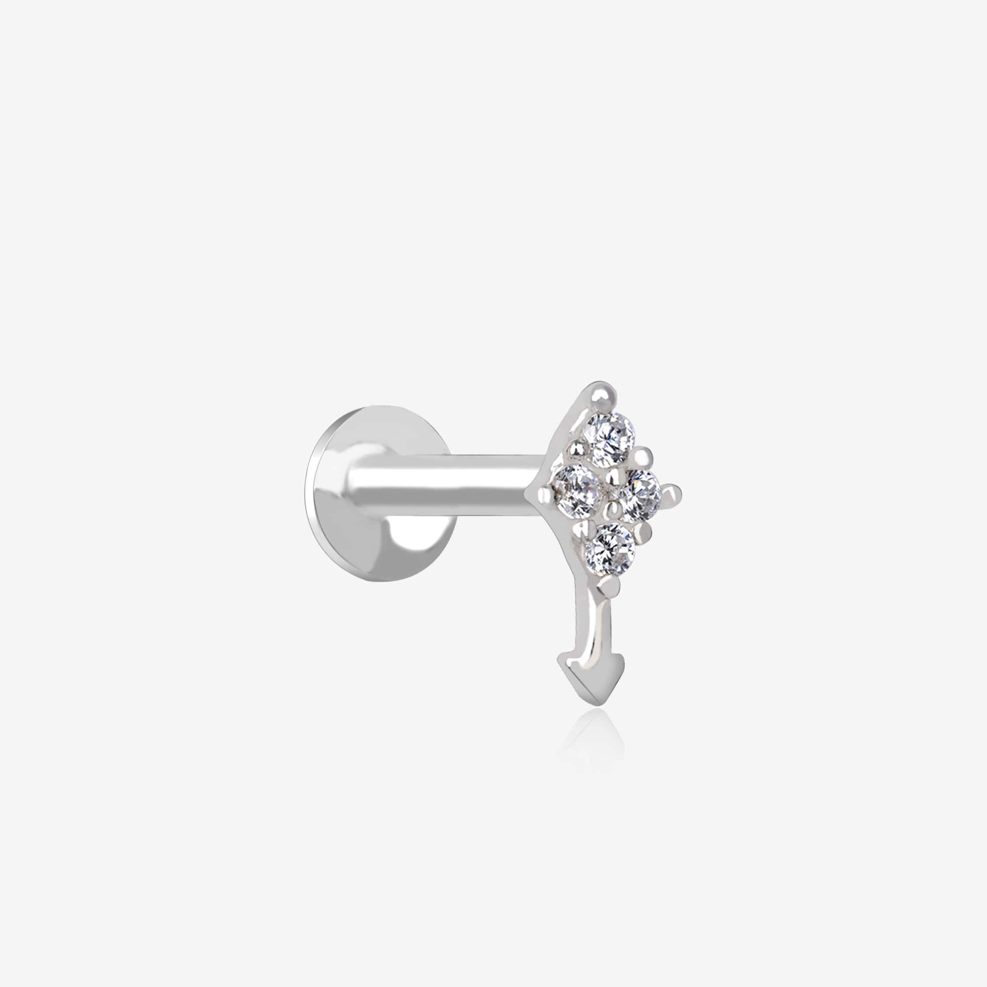 Silver Arrow Nose Pin