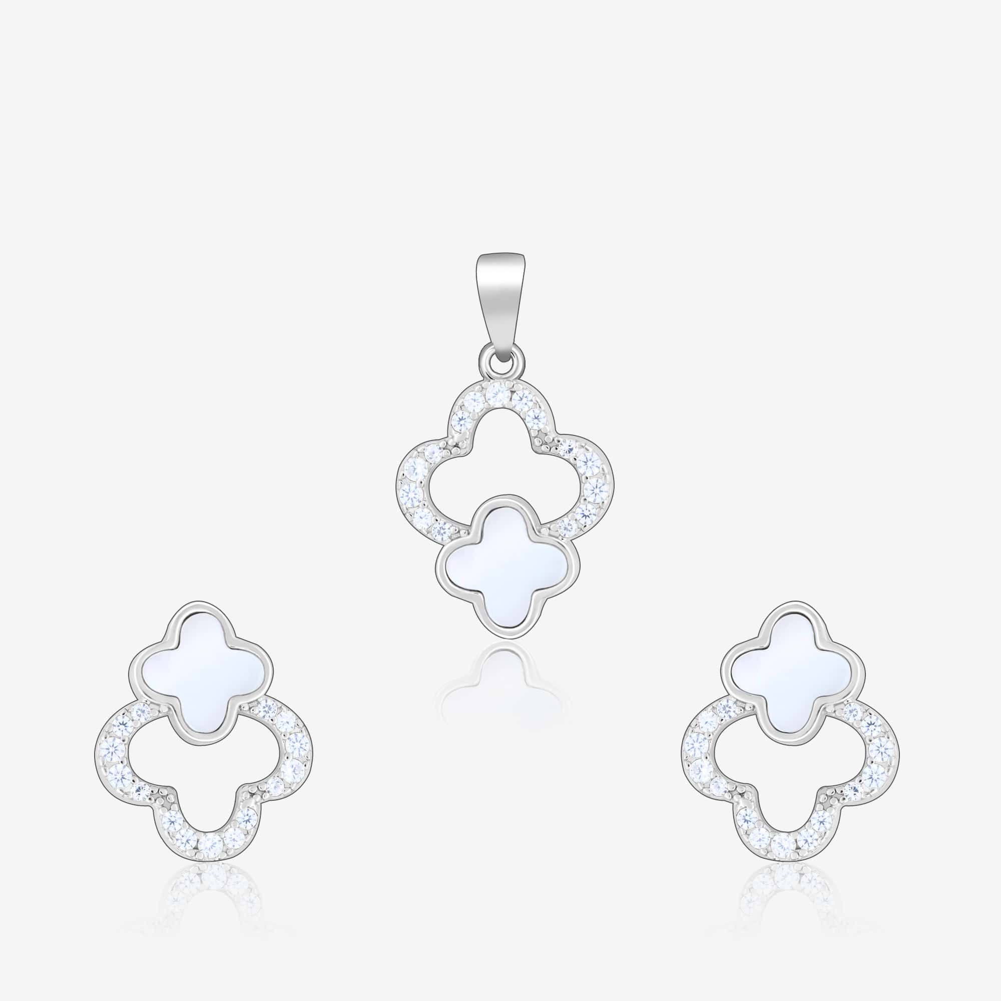 Zircon Bloom Pendant Set