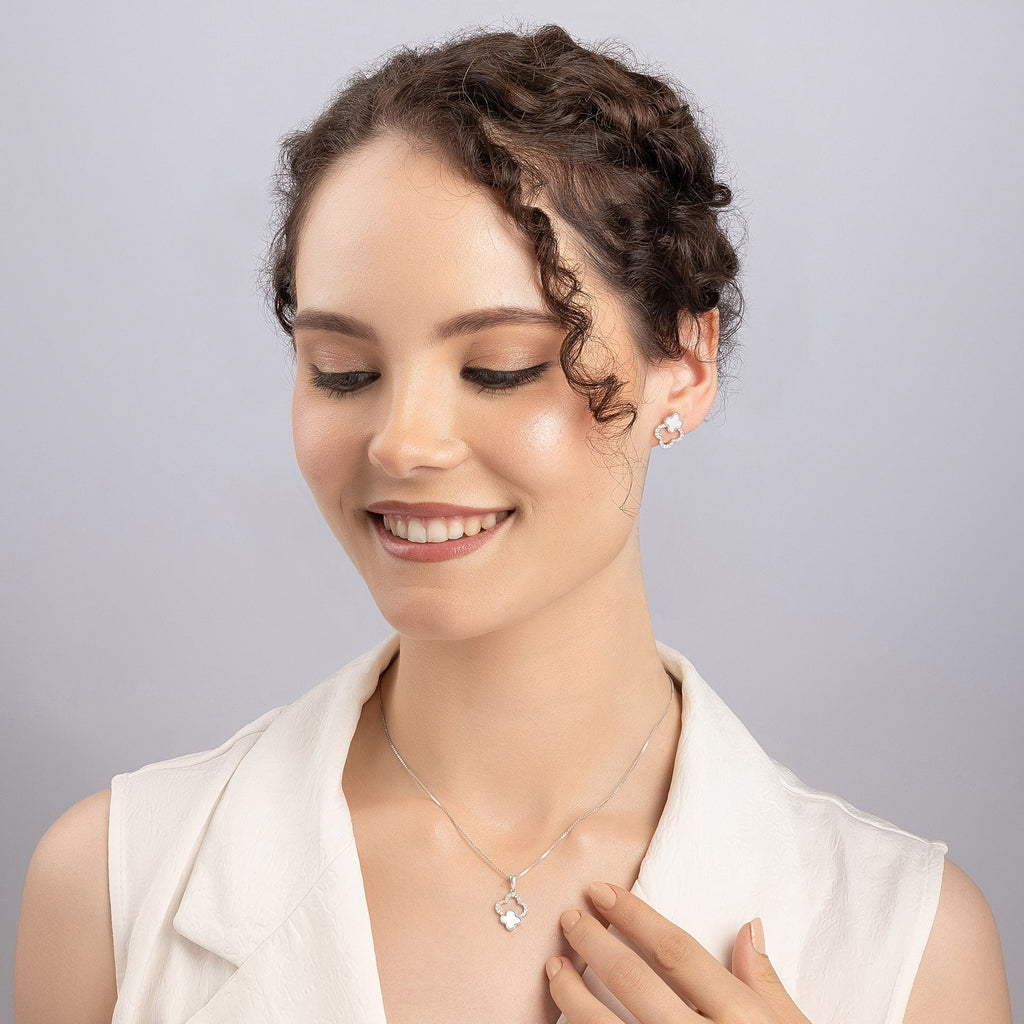 Zircon Bloom Pendant Set