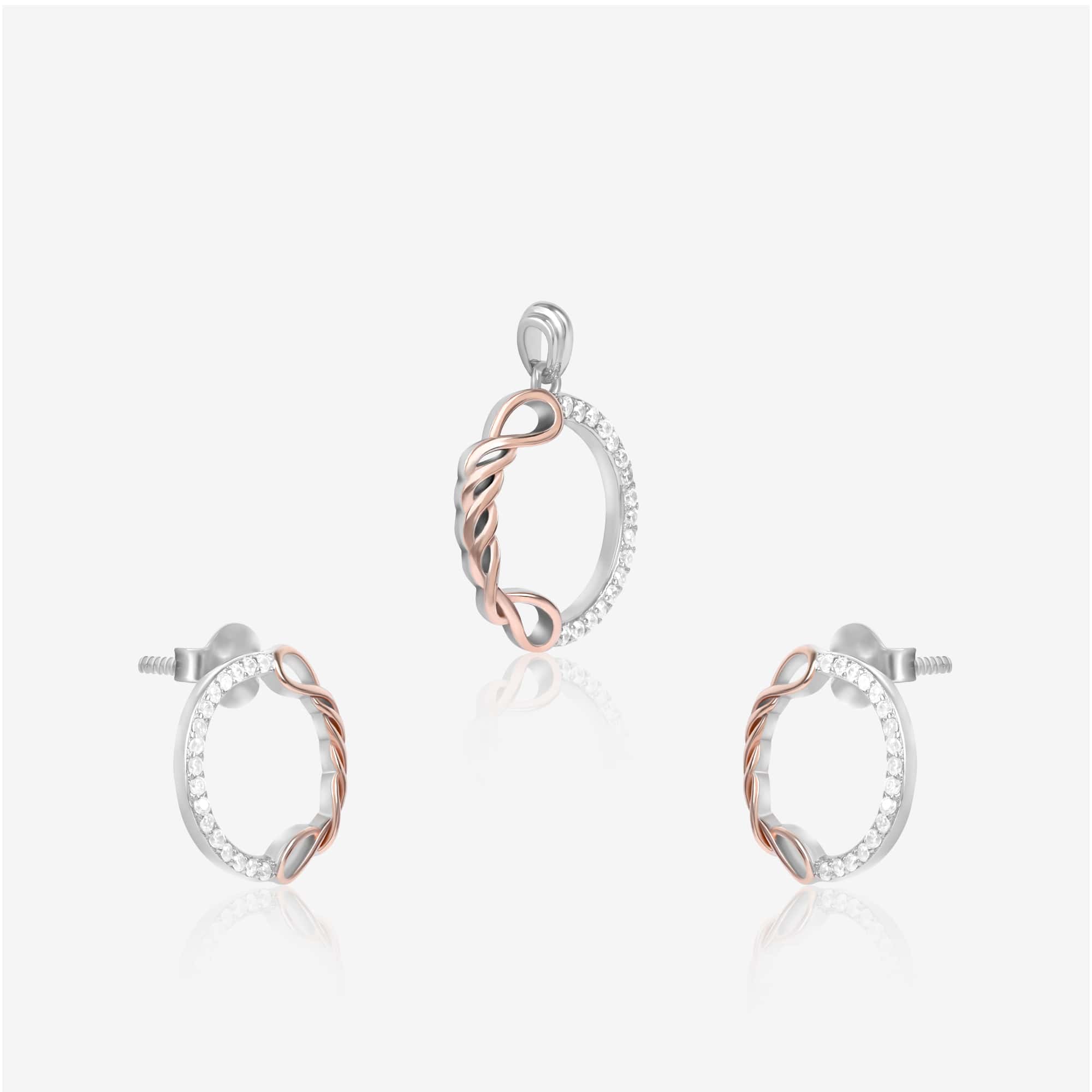 Two-Tone Elegance Pendant set