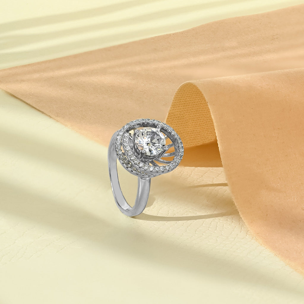 Elegant Glow Silver Ring