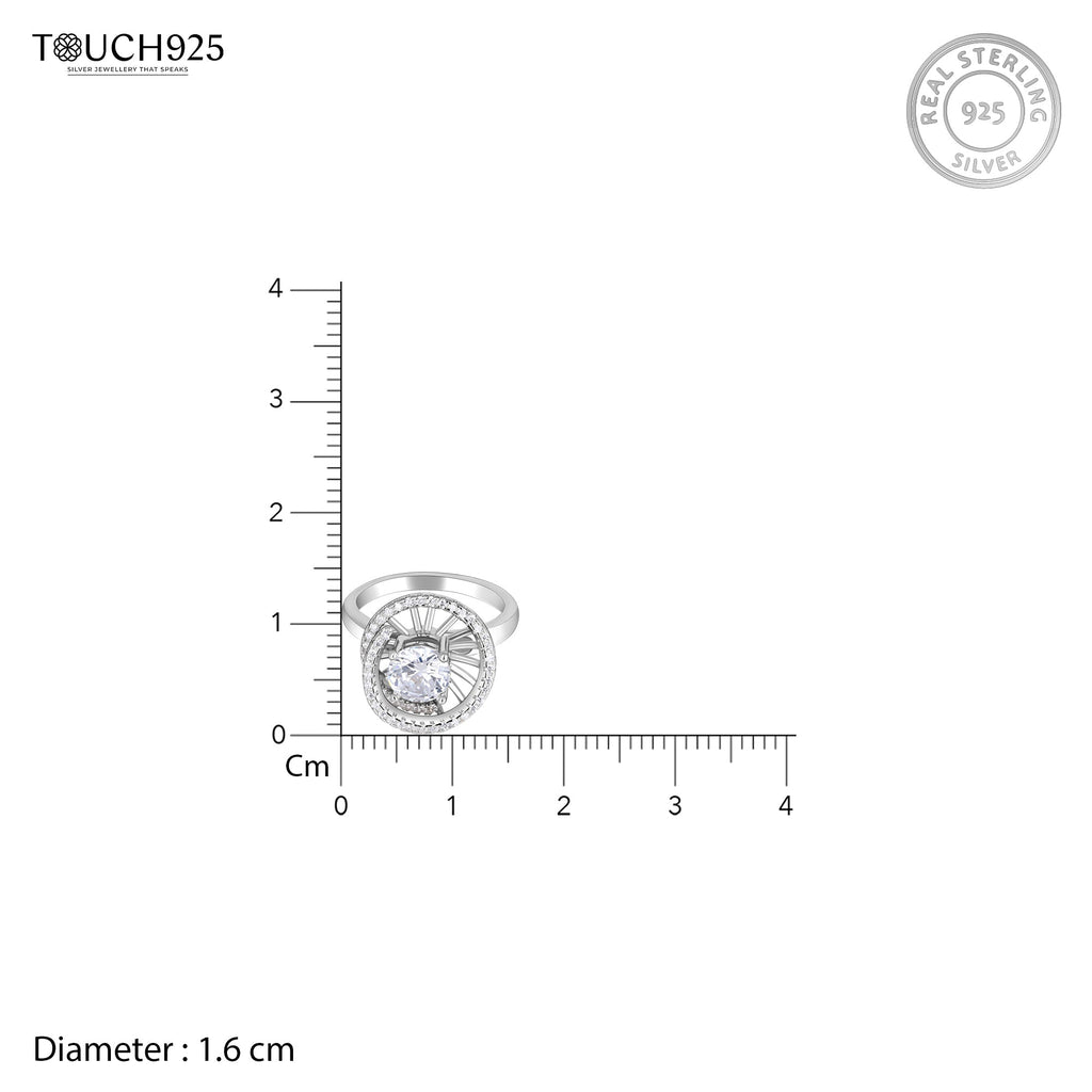 Elegant Glow Silver Ring