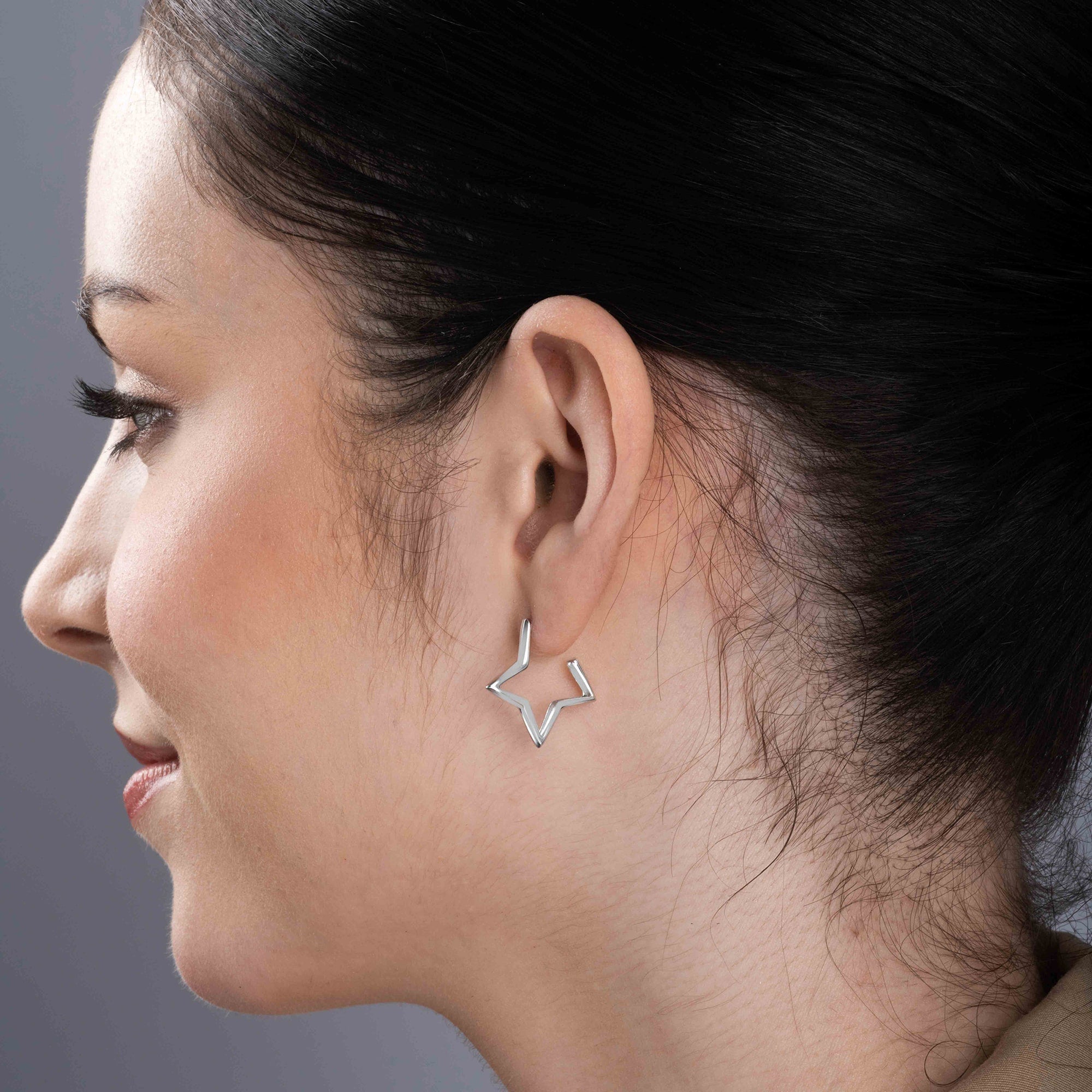 Star Shaped Silver Studs