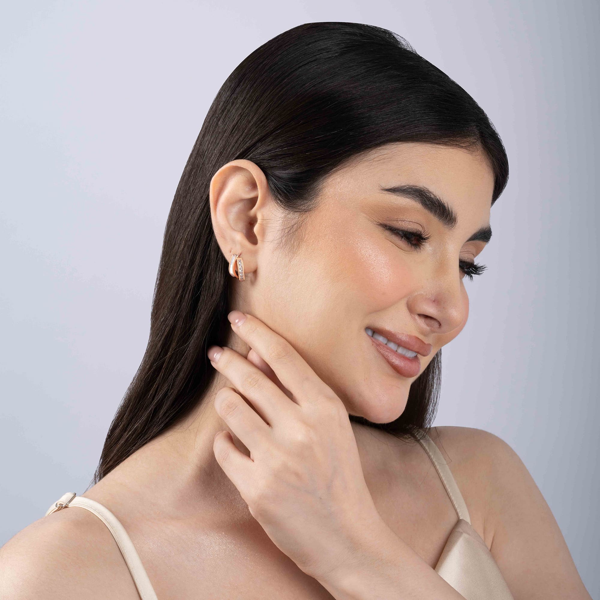 Interlinking Curve Silver Studs