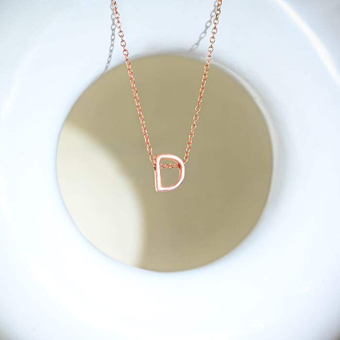 Divine D Initial Necklace