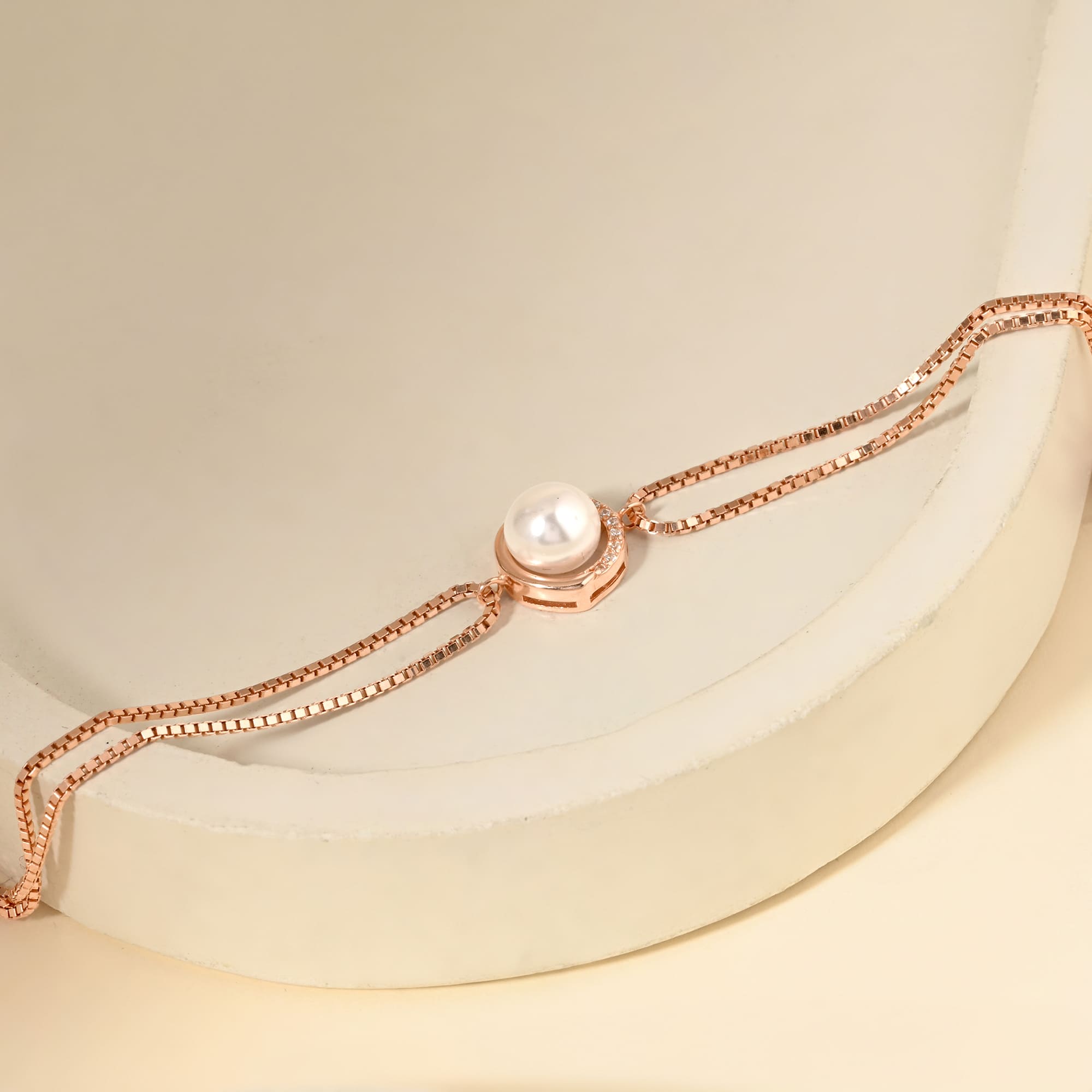 Double Chain Pearl Bracelet