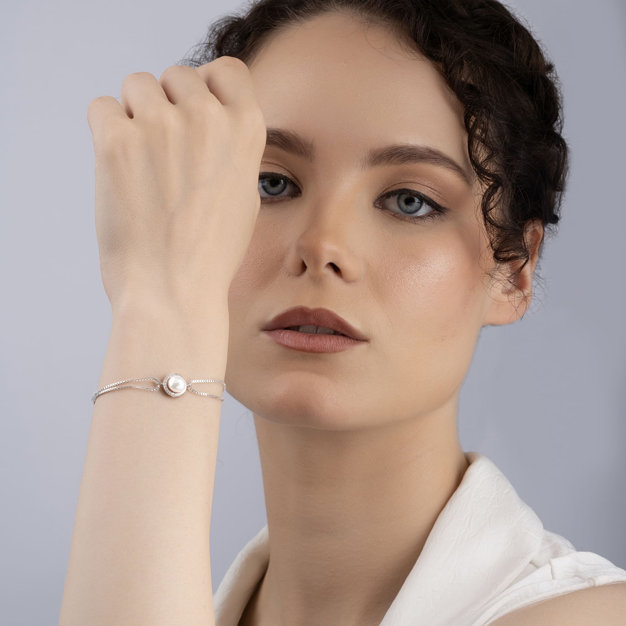 Double Chain Pearl Bracelet