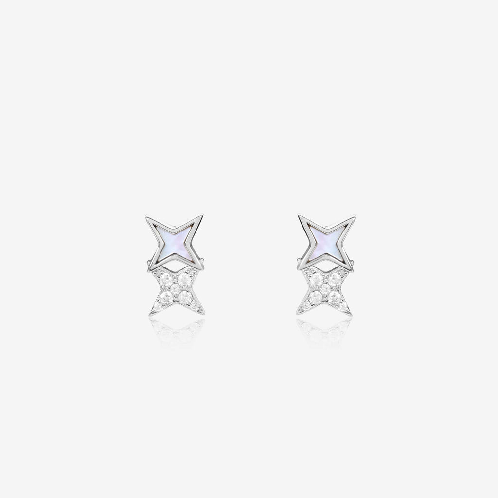 Starry Zircon Silver Pendant Set
