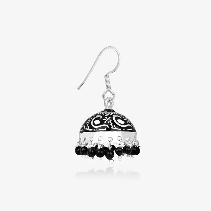 Elegance Black Jhumka