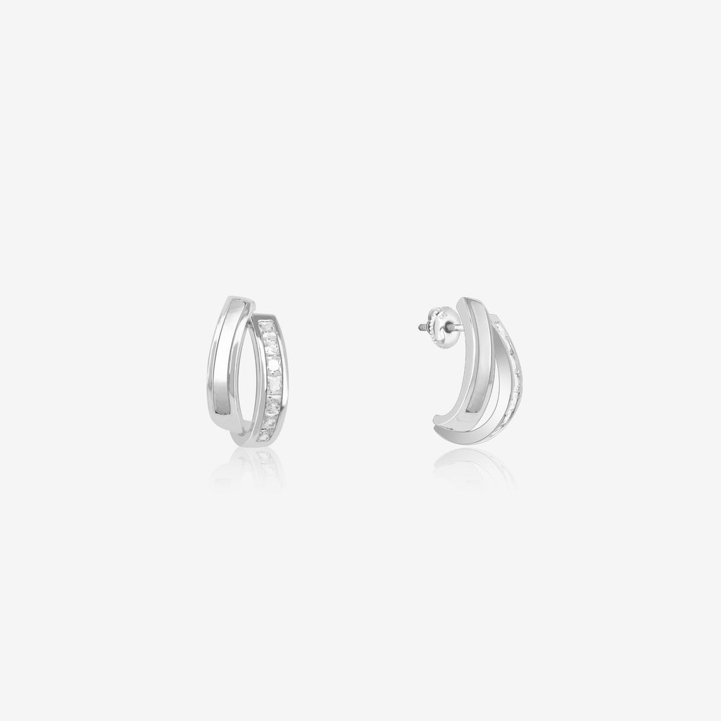 Interlinking Curve Silver Studs