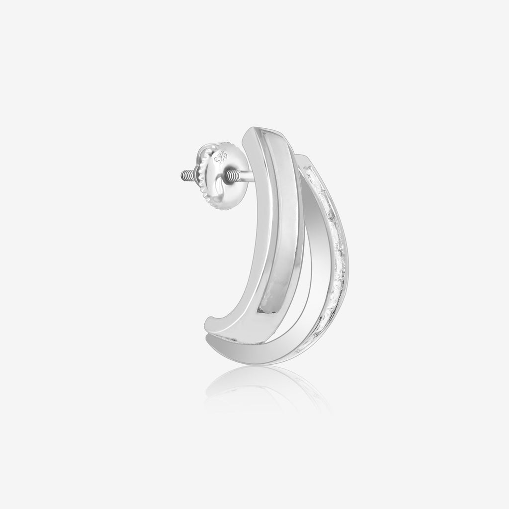 Interlinking Curve Silver Studs