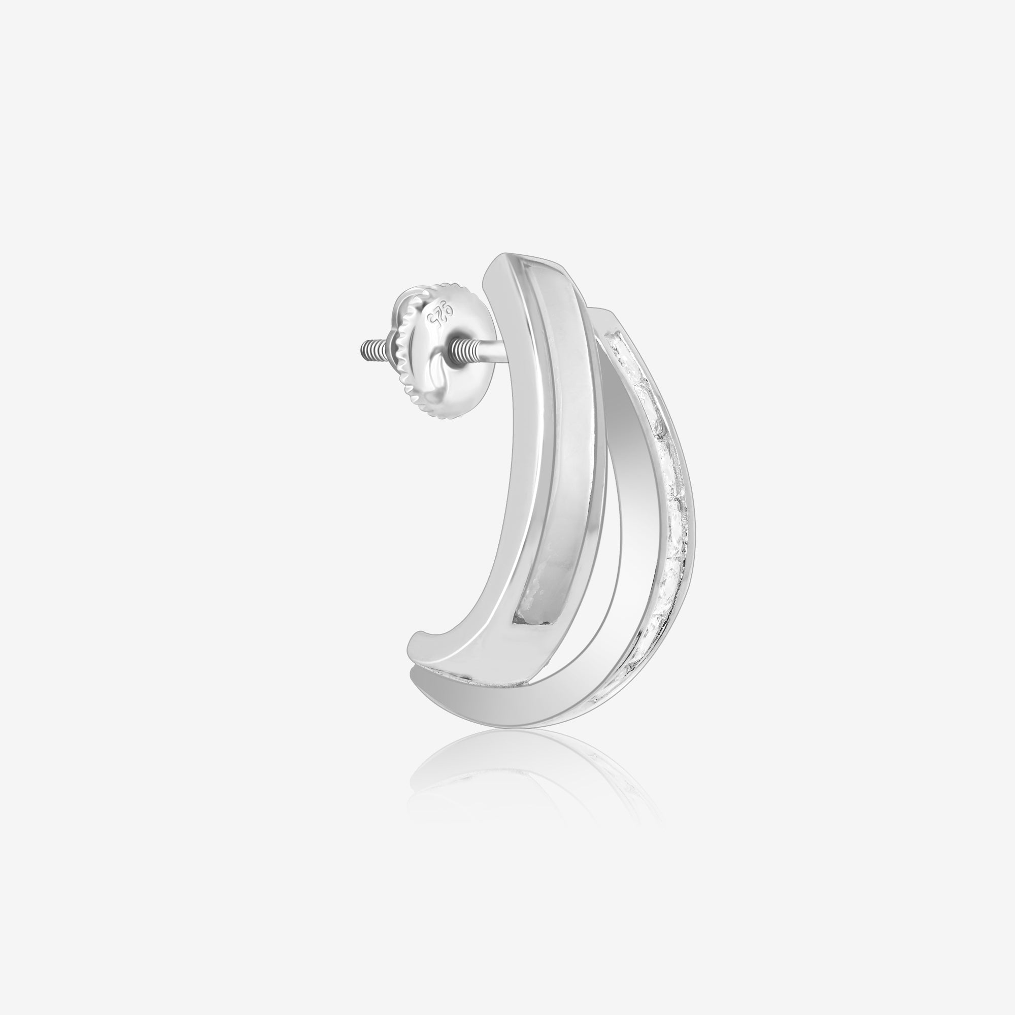 Interlinking Curve Silver Studs