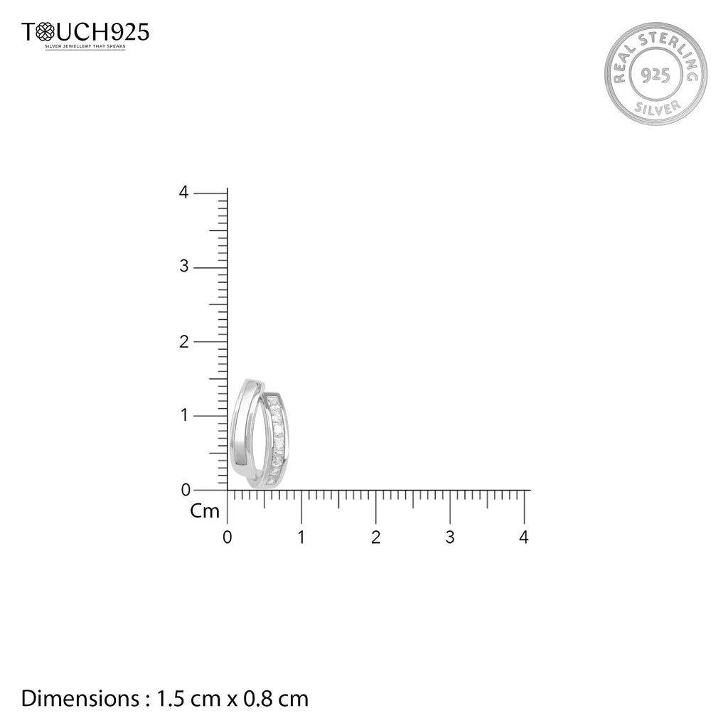 Interlinking Curve Silver Studs
