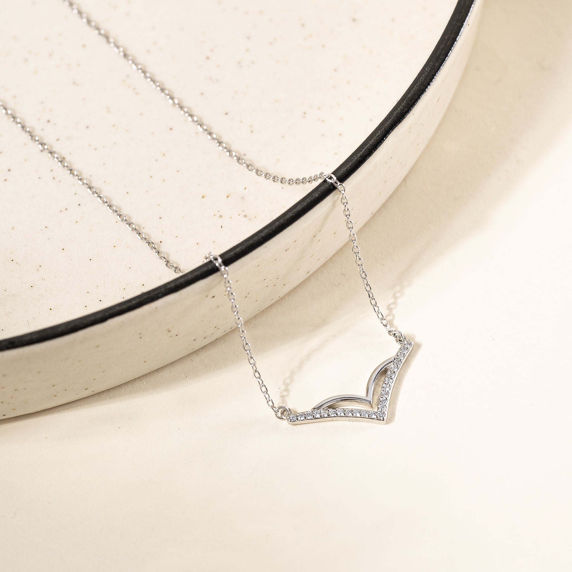 Sleek Elegance V Neckline Chain Locket