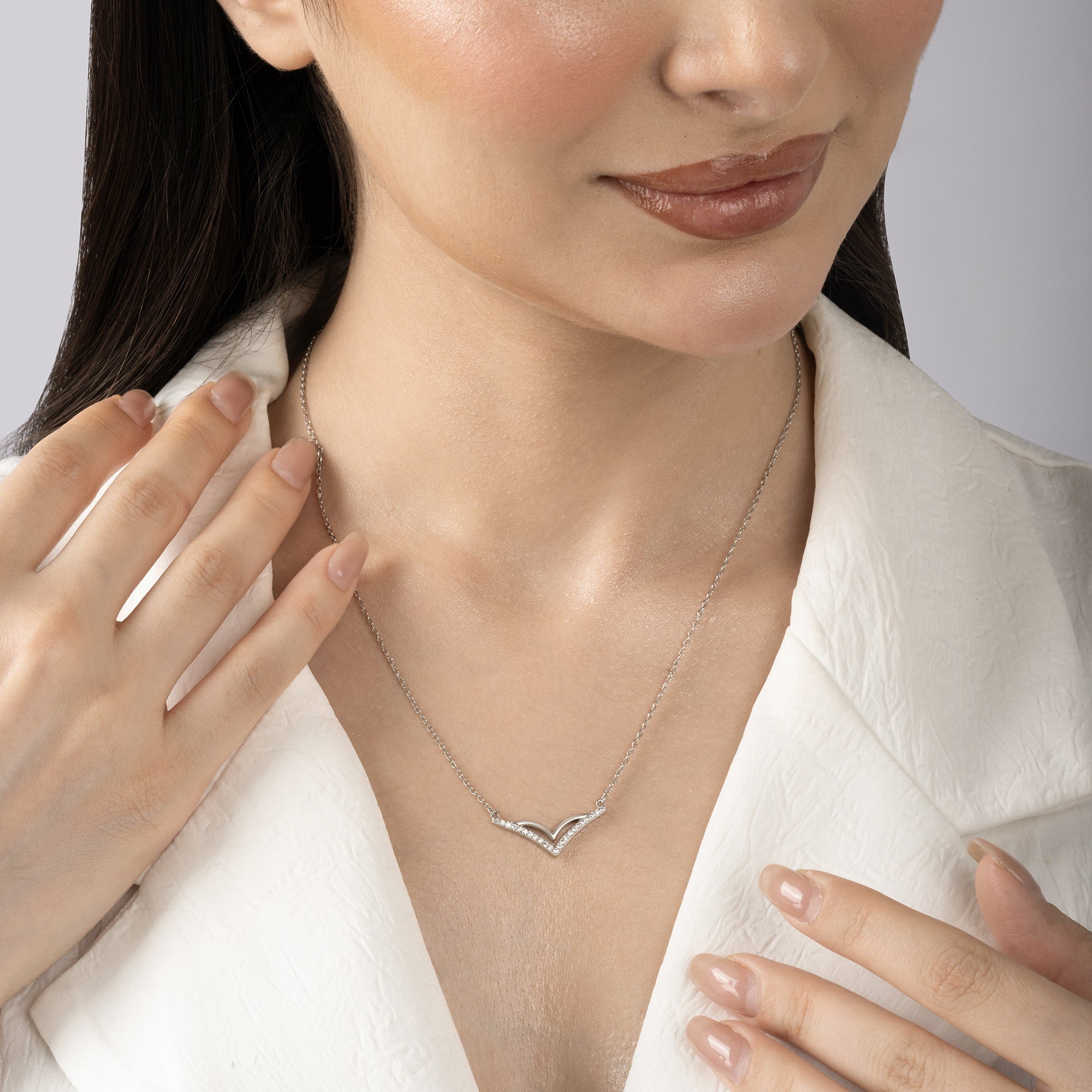 Sleek Elegance V Neckline Chain Locket