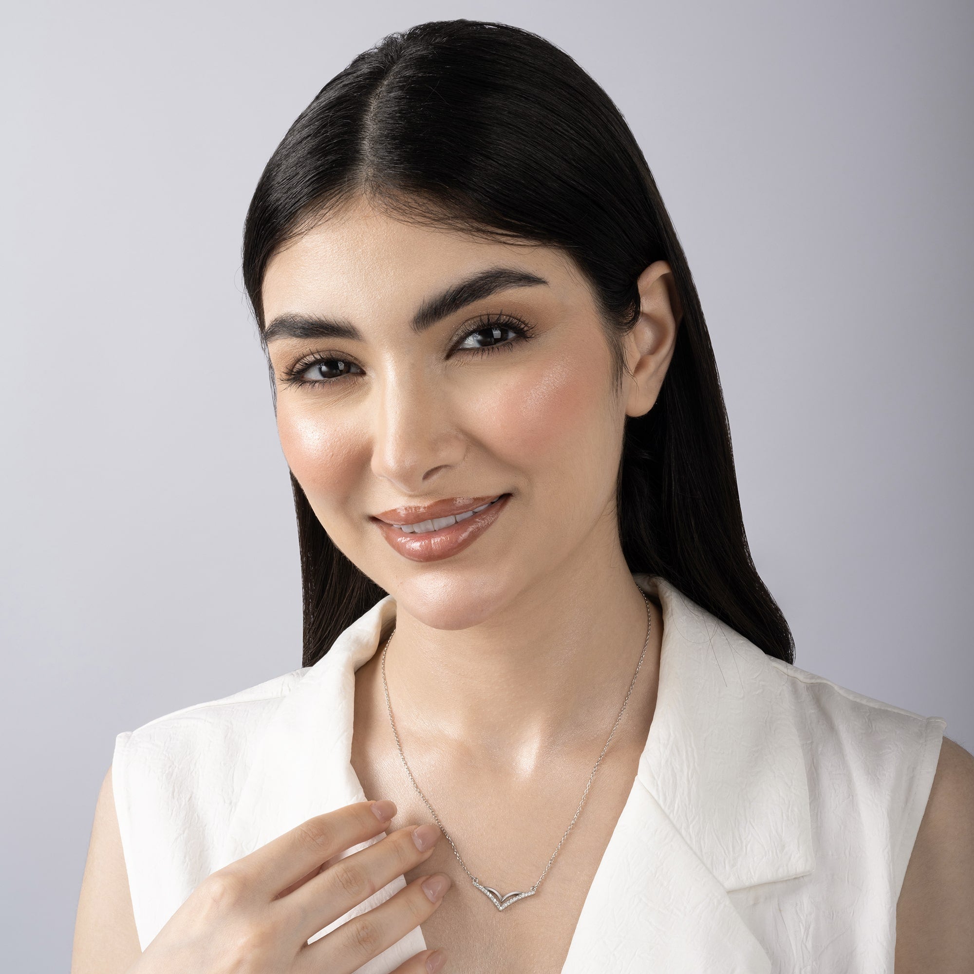 Sleek Elegance V Neckline Chain Locket