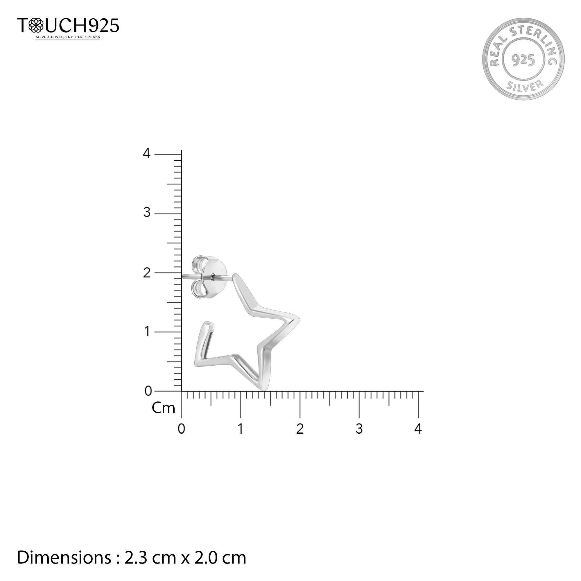 Star Shaped Silver Studs