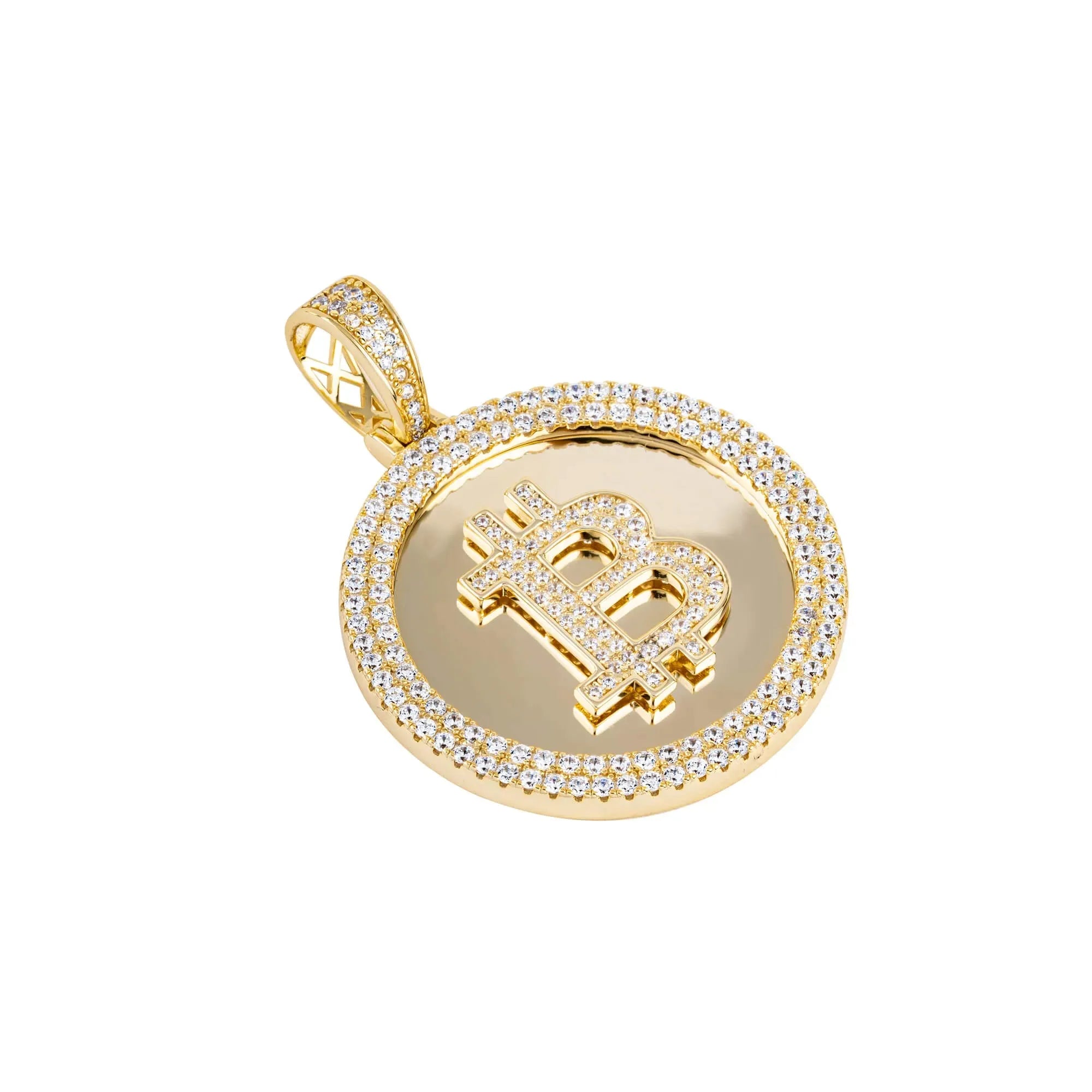 Crypto Elegance Zircon Studded Gold Locket - Touch925