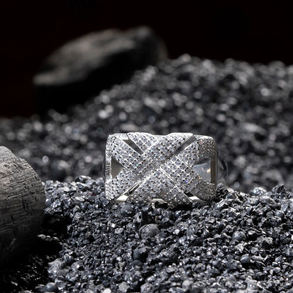 Divine Crosshatch CZ Elegance Ring - Touch925