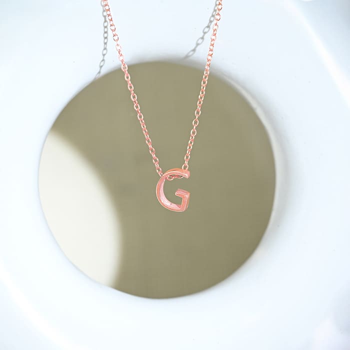 Gleaming G Initial Necklace