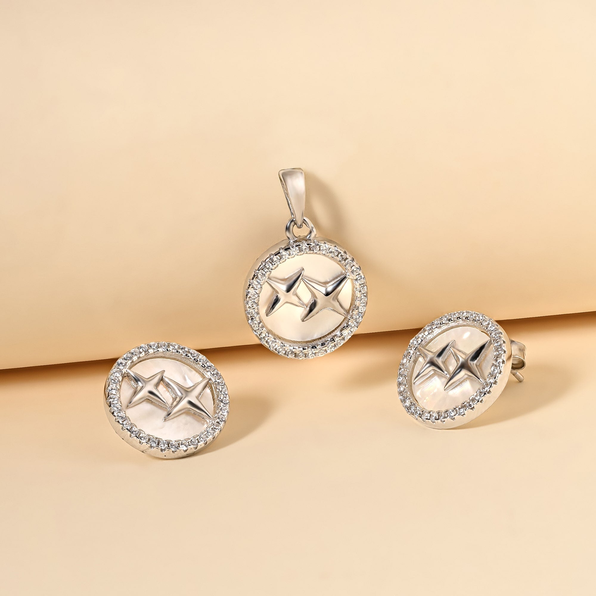 Rosy Radiance Pendant Set