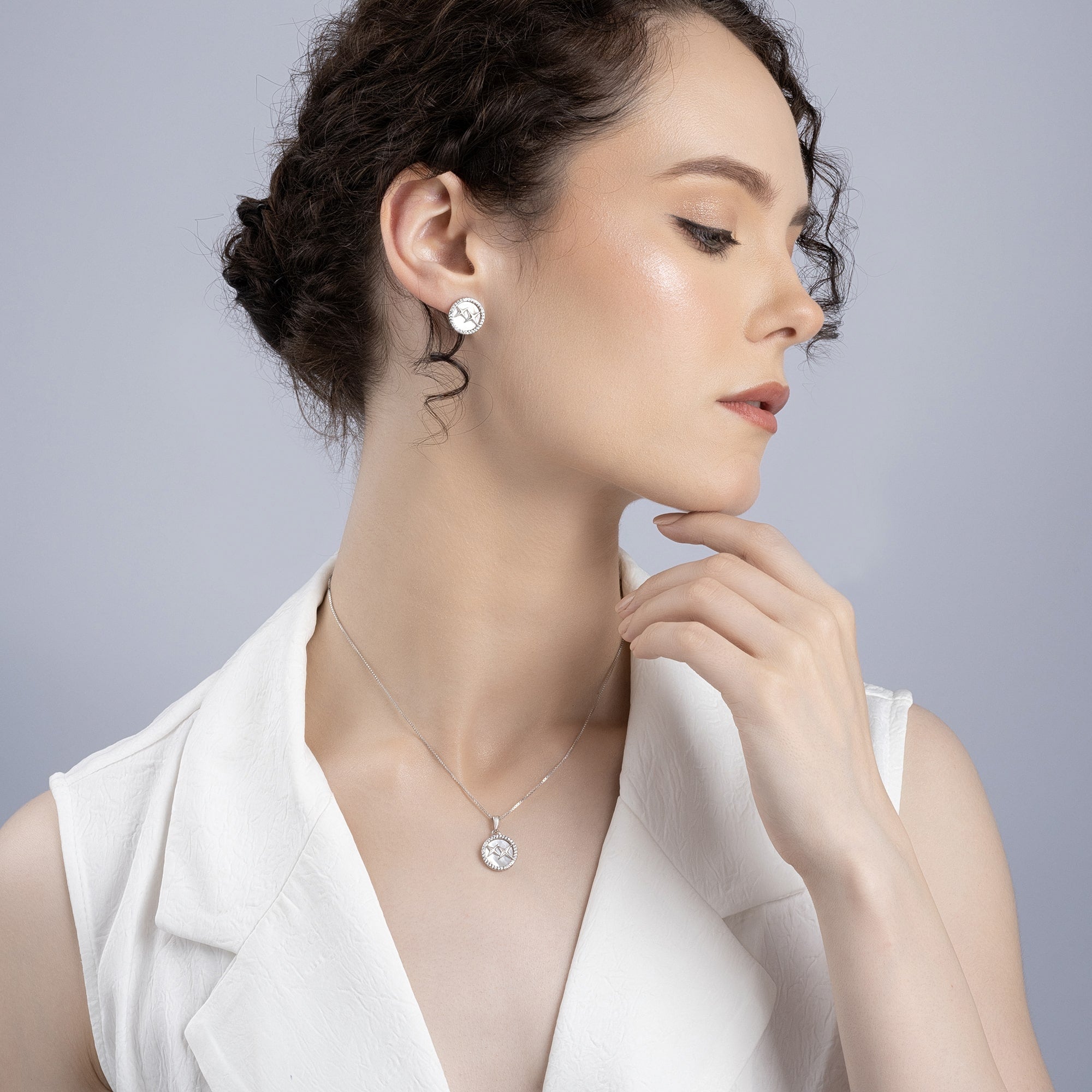 Rosy Radiance Pendant Set