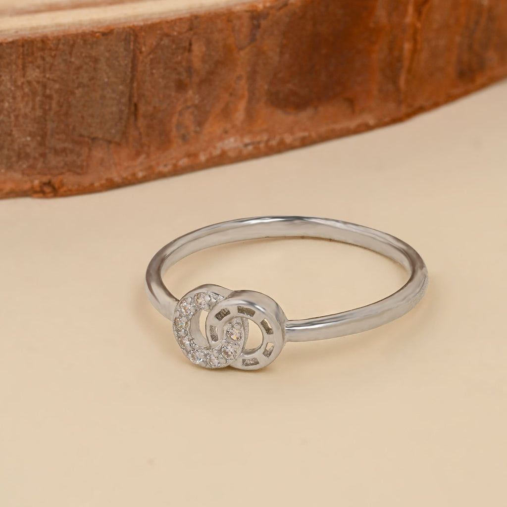 Linked Radiance CZ Silver Ring