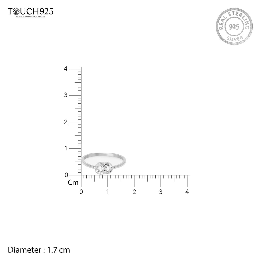 Linked Radiance CZ Silver Ring