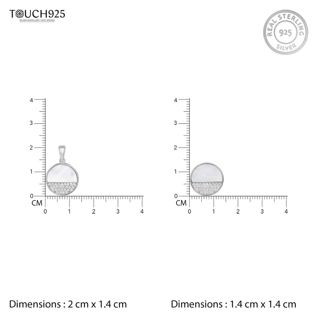 Ivory Elegance Circle Pendant Set