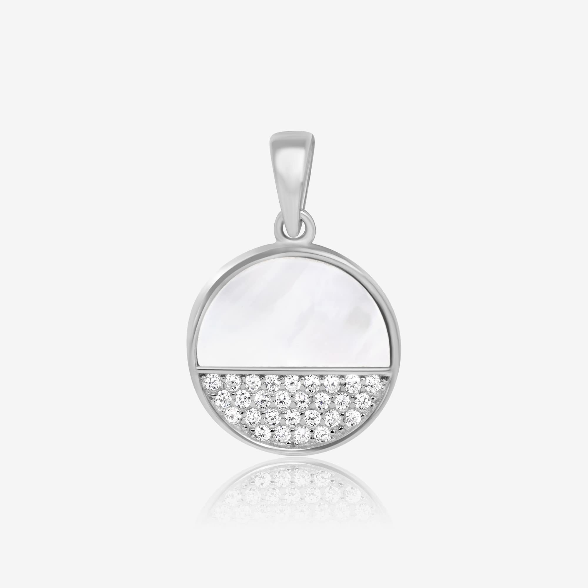 Ivory Elegance Circle Pendant Set