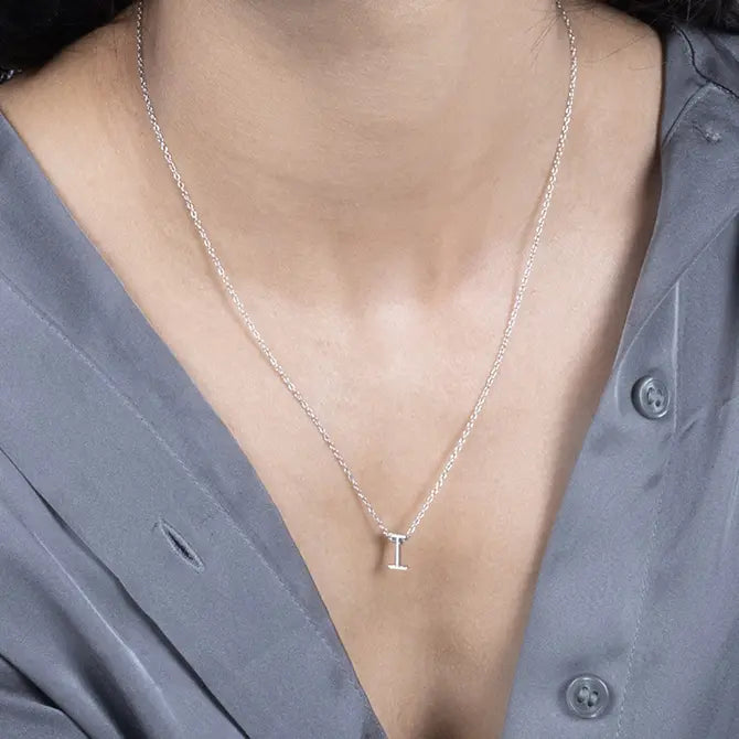 Infinite I Initial Necklace