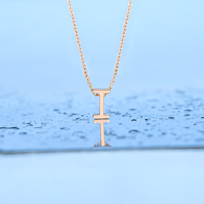 Infinite I Initial Necklace