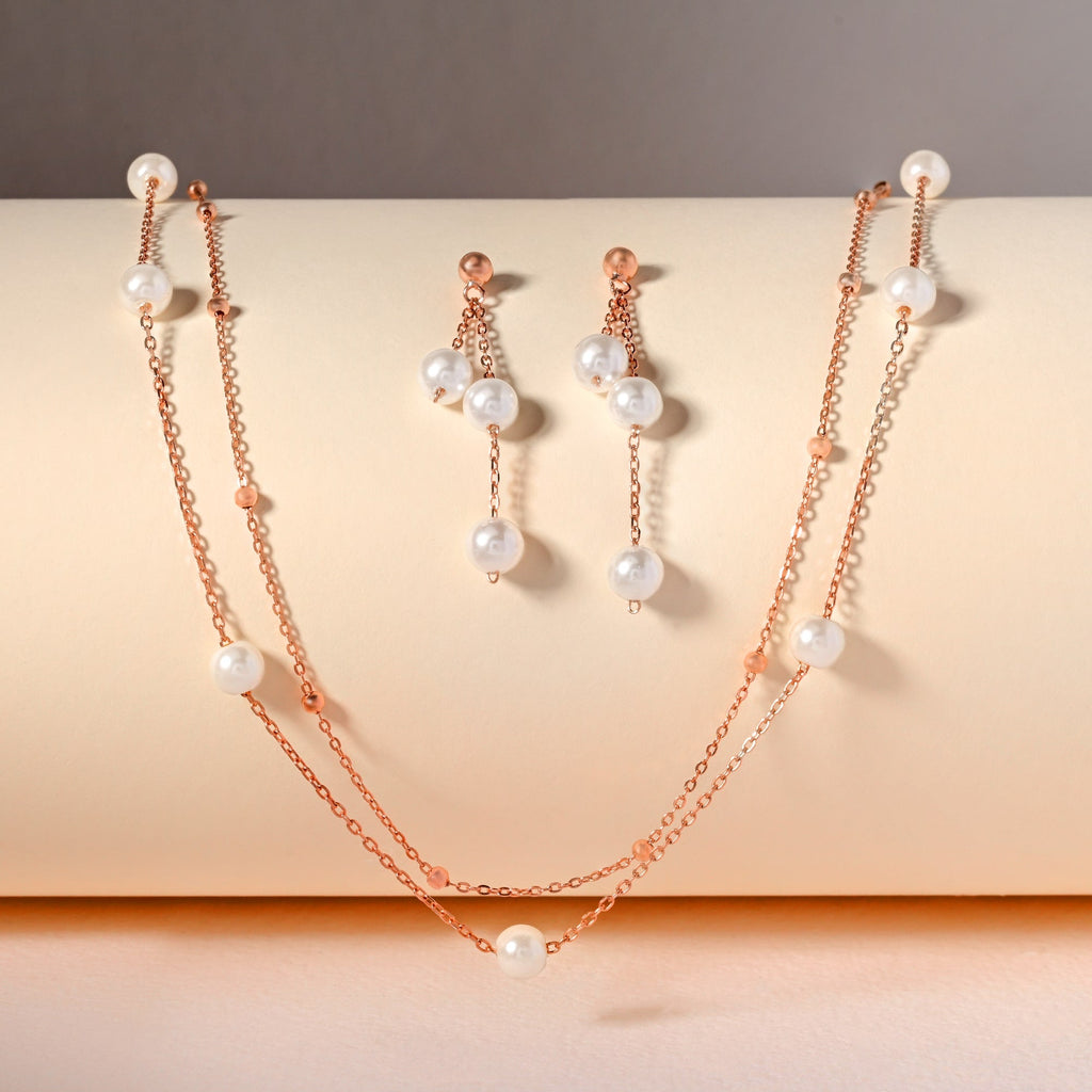 Layered Pearl Jewellery Set