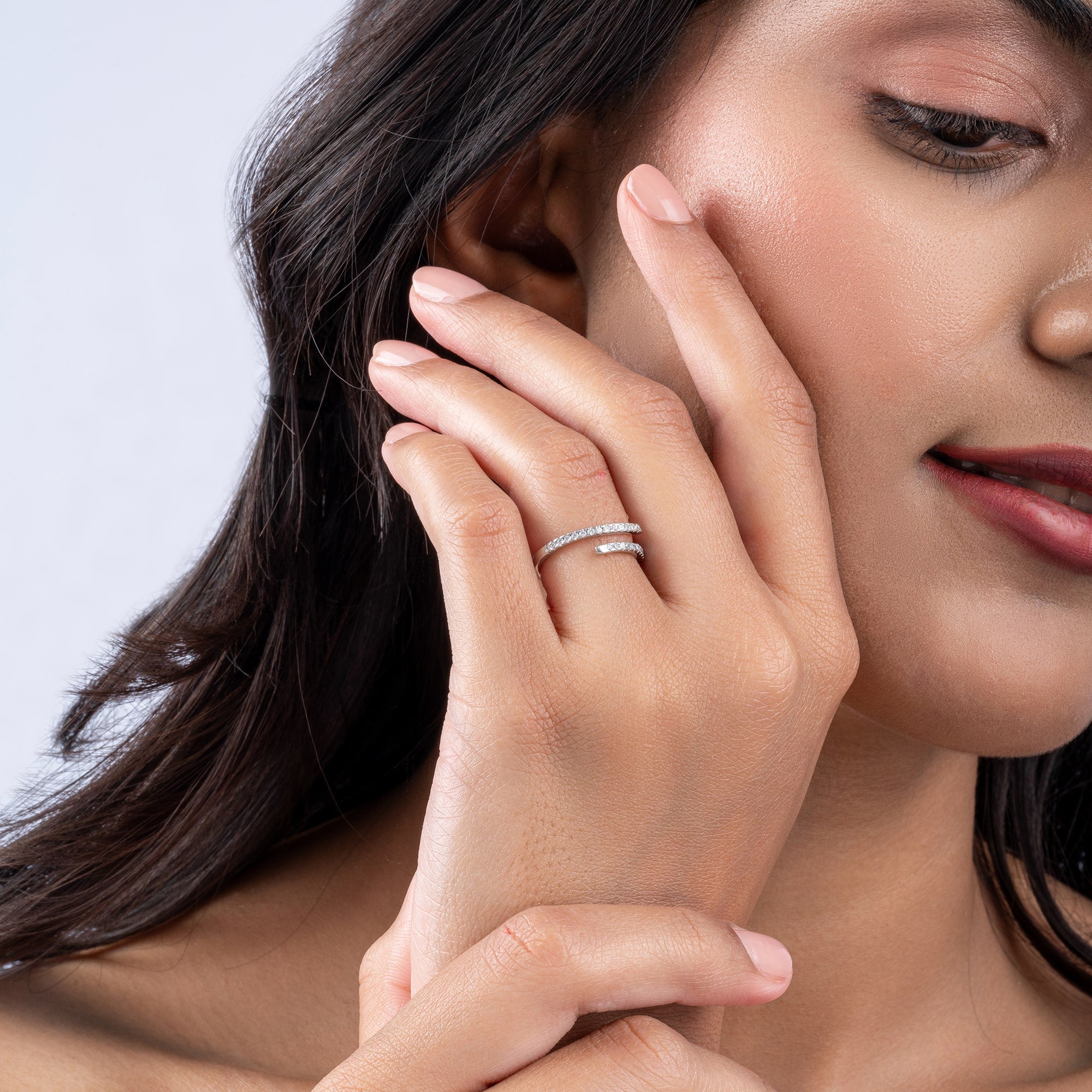 Twin Swirl Harmony Ring