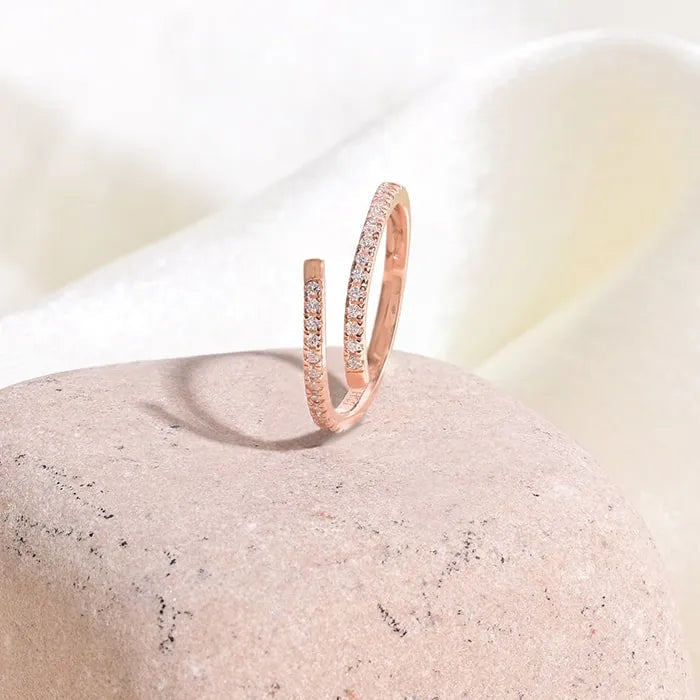 Twin Swirl Harmony Ring - Touch925