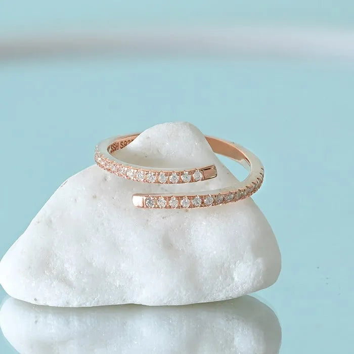 Twin Swirl Harmony Ring - Touch925