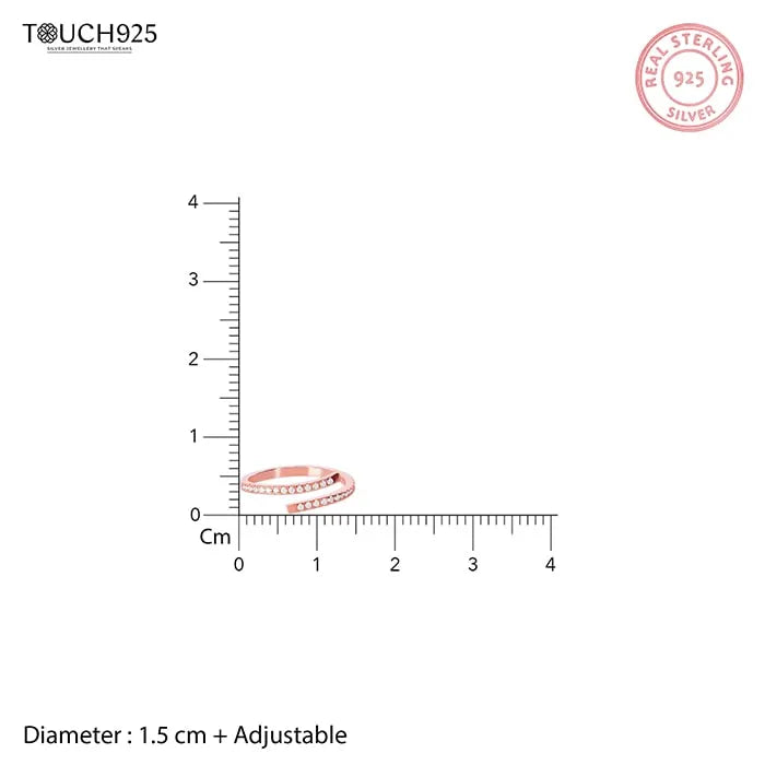 Twin Swirl Harmony Ring - Touch925