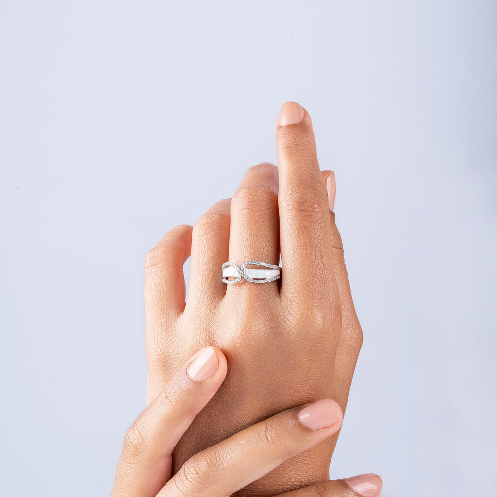 Elegant Infinity Silver Ring