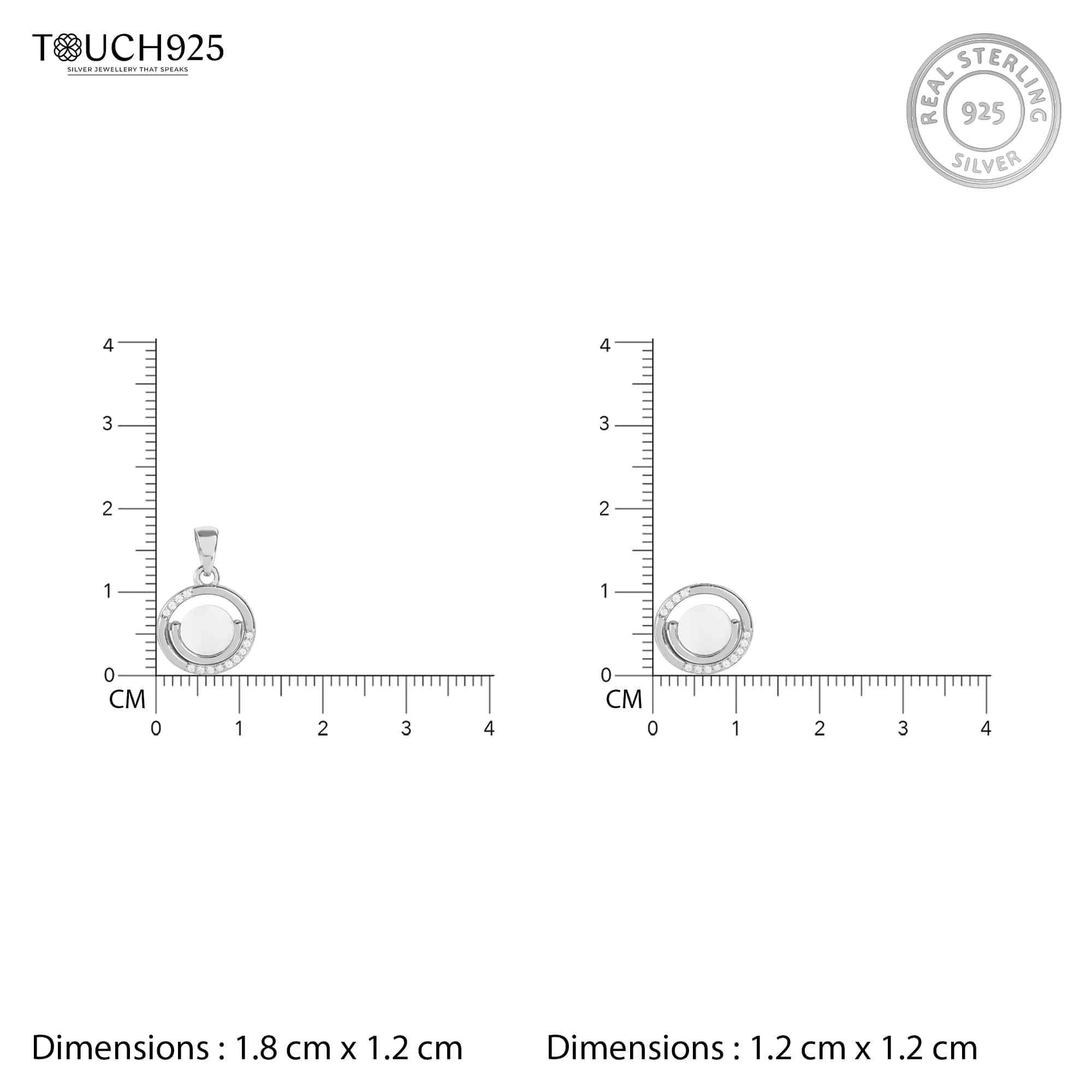 Radiant Circle Zirconia Pendant Set