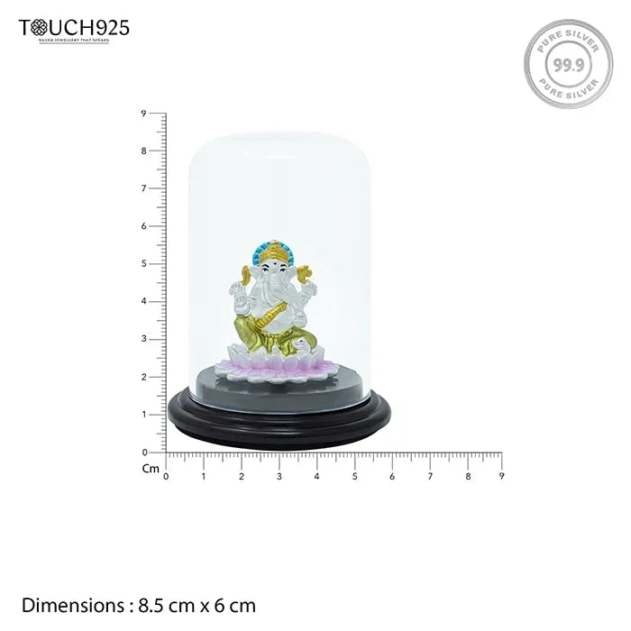 999 Silver Vighnaharta Divine Aura Idol - Touch925