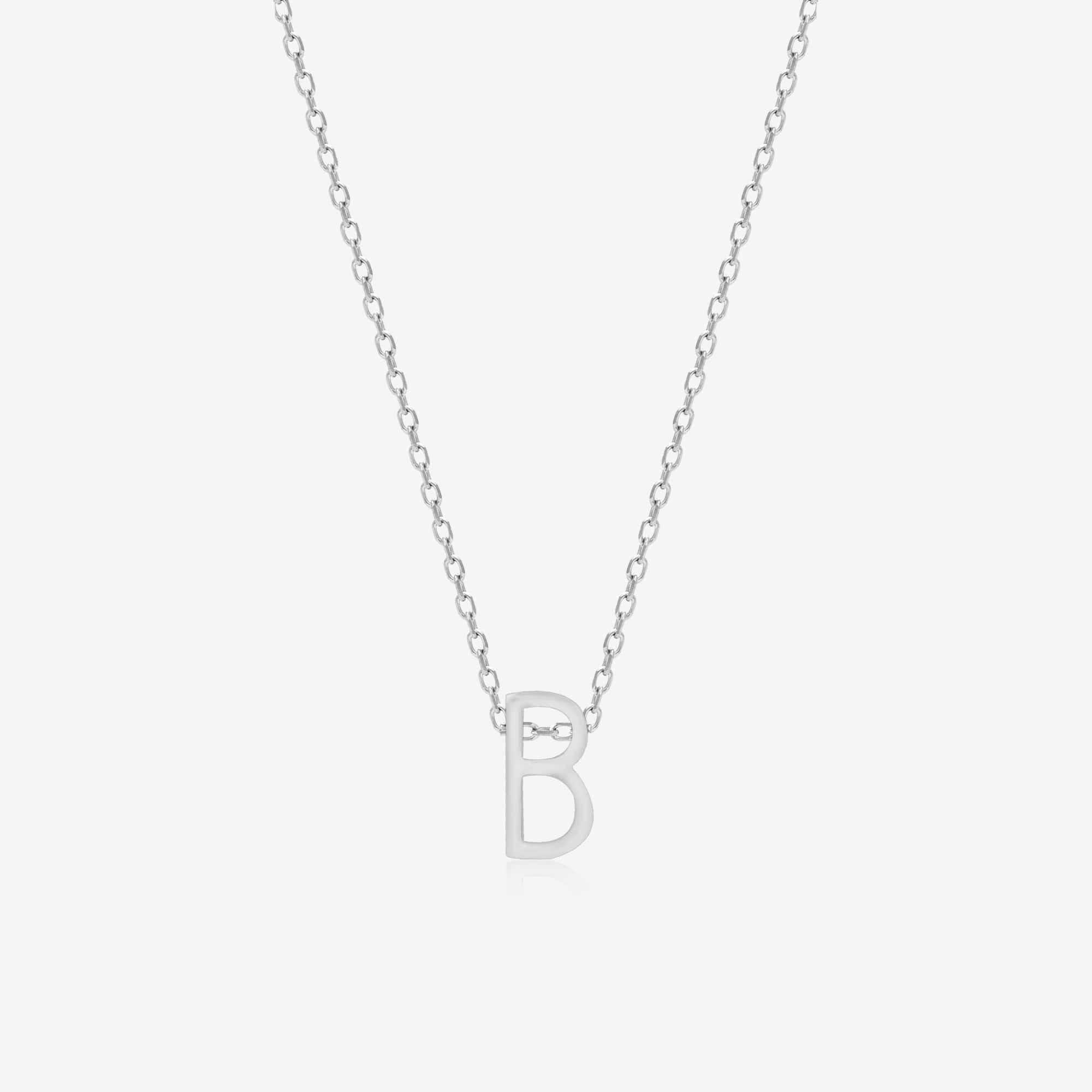 "B" Initial Necklace - Touch925