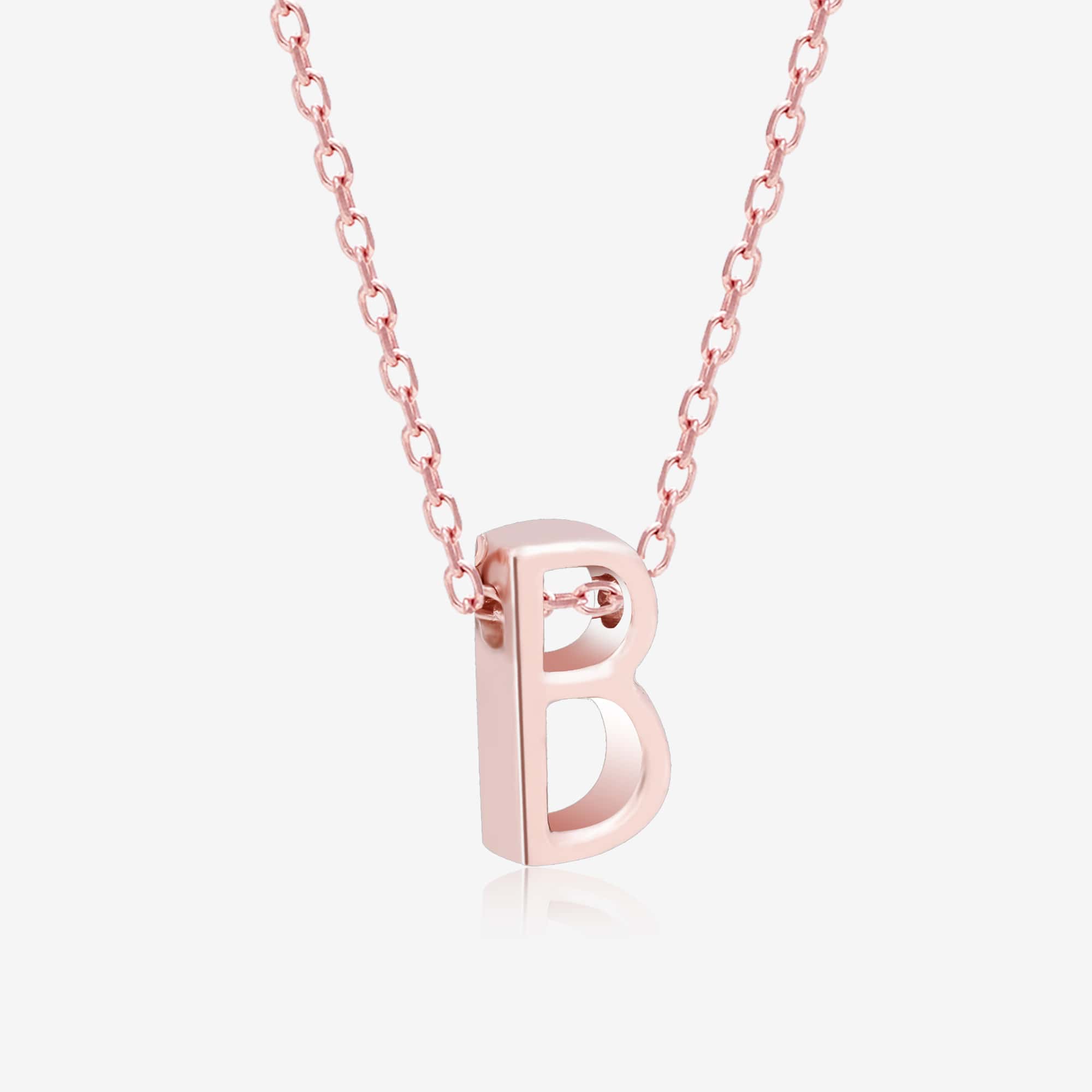 "B" Initial Necklace - Touch925