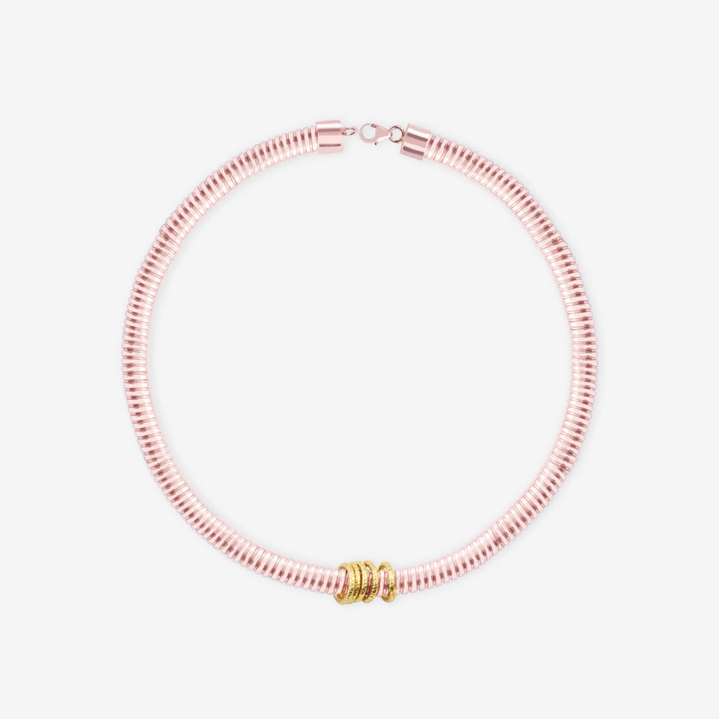 Twisted Rose Gold Charm Bracelet