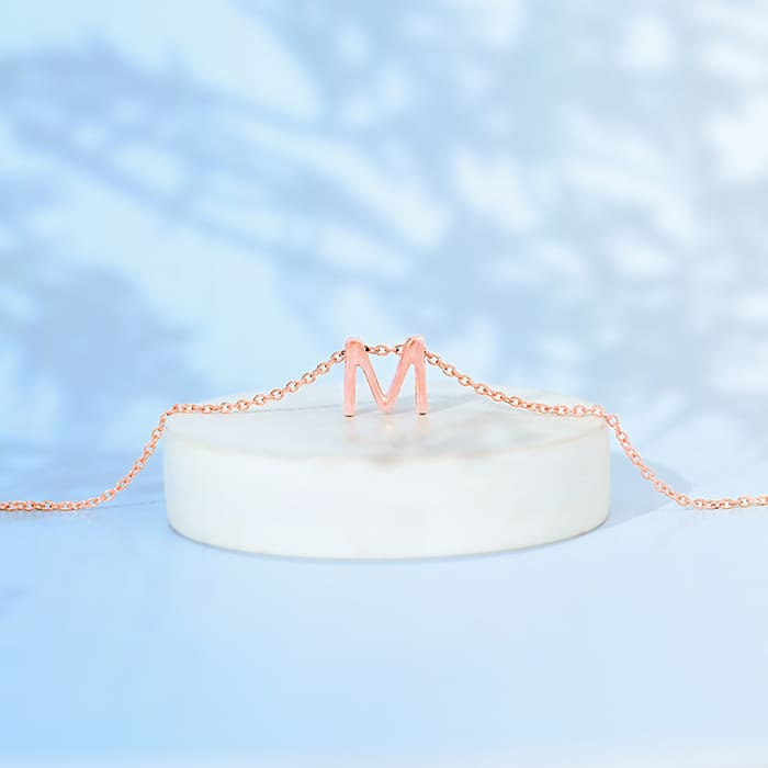 Majestic M Initial Necklace